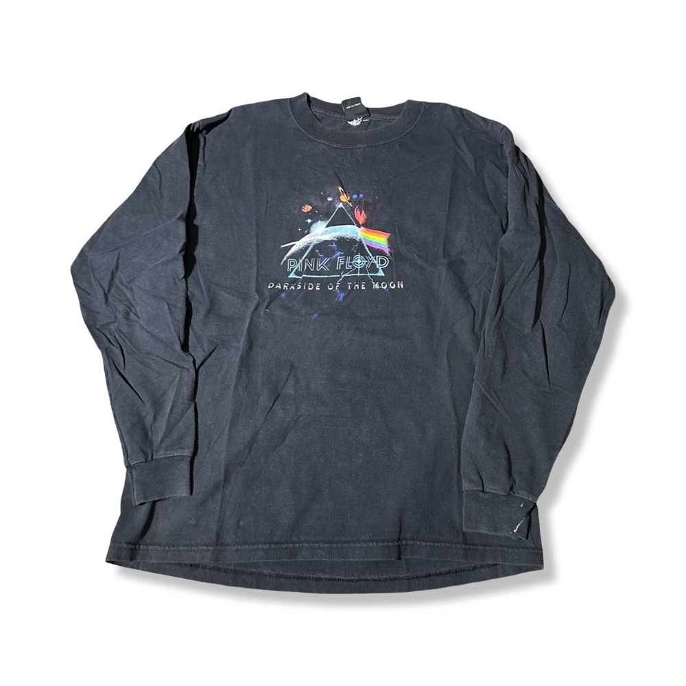 Pink Floyd Shirt Mens M Black Excellent Dark Side of the Moon Long Sleeve Tee